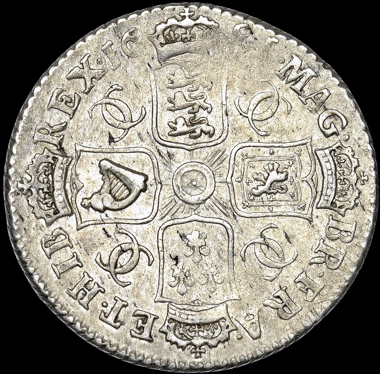 1681 Shilling Second bust S3375 ESC 553 Extremely rare (R3) VF