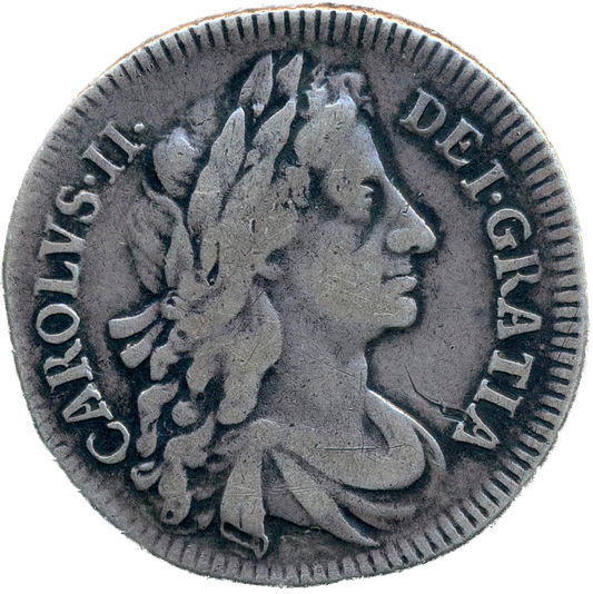 1683 Shilling Fourth bust S3381 ESC 558 Very rare (R2) GF