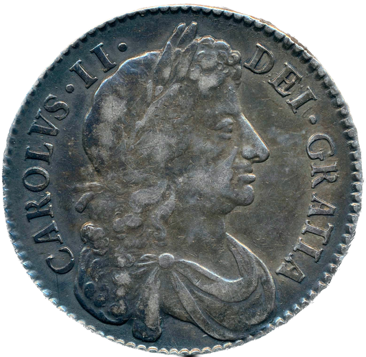 1684/3 Halfcrown Fourth bust Edge T. QVINTO S3367 ESC 499 Rare (R4) NVF