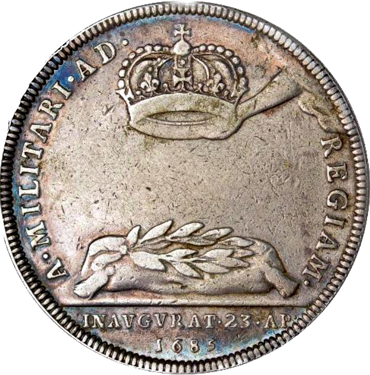 1685 Coronation silver medal E273 MI 605/5 VF