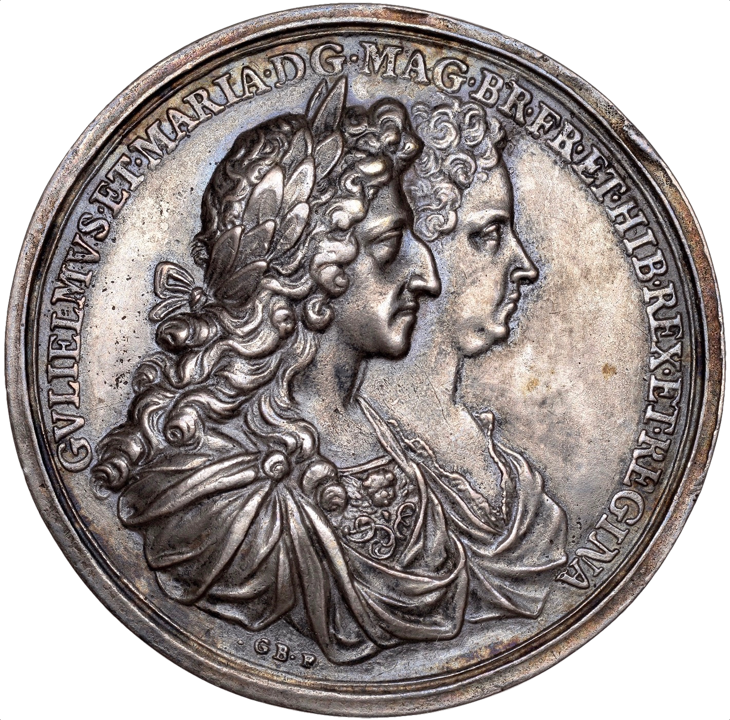 1689 Coronation silver medal E310b NEF/EF