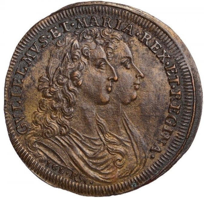 1689 Coronation brass counter MI 679/56 EF