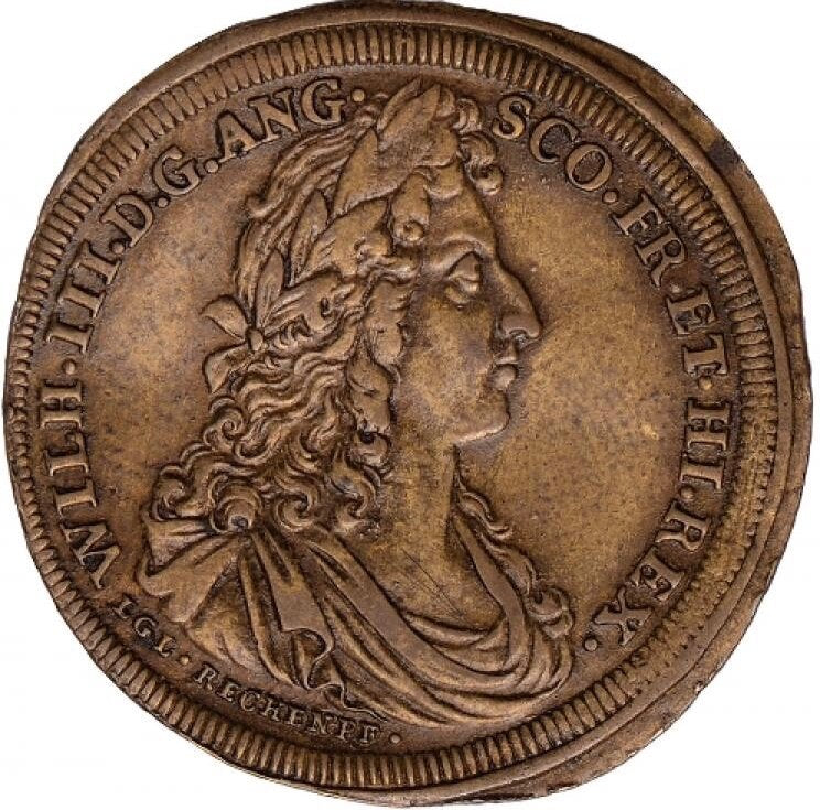 1689 Coronation brass counter MI 692/86 EF