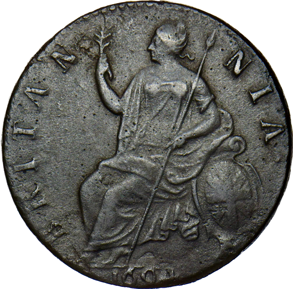 1694 Halfpenny S3452 BMC 602 Scarce GVF