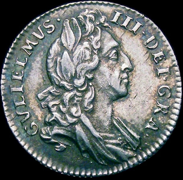 1695 Sixpence First bust S3520 ESC 1201 Rare EF