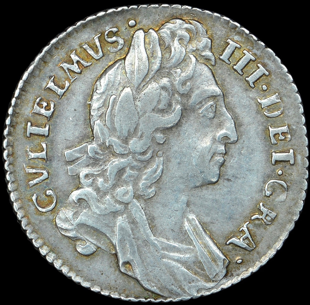 1696 Sixpence First bust S3520 ESC 1202 GVF