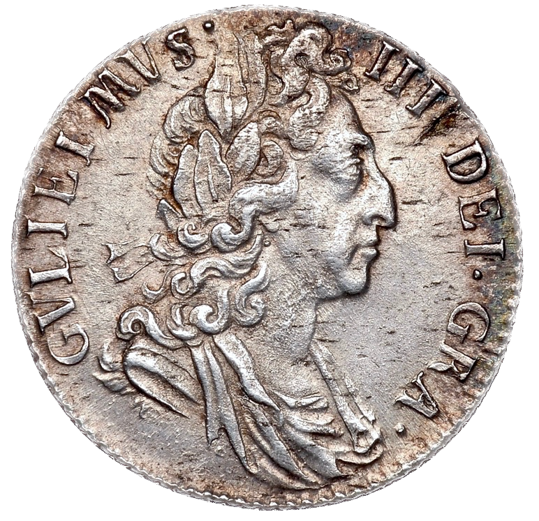 1697 Sixpence Third bust GVLIEIMVS error S3538 ESC 1237 Excessively rare (R4) UNC