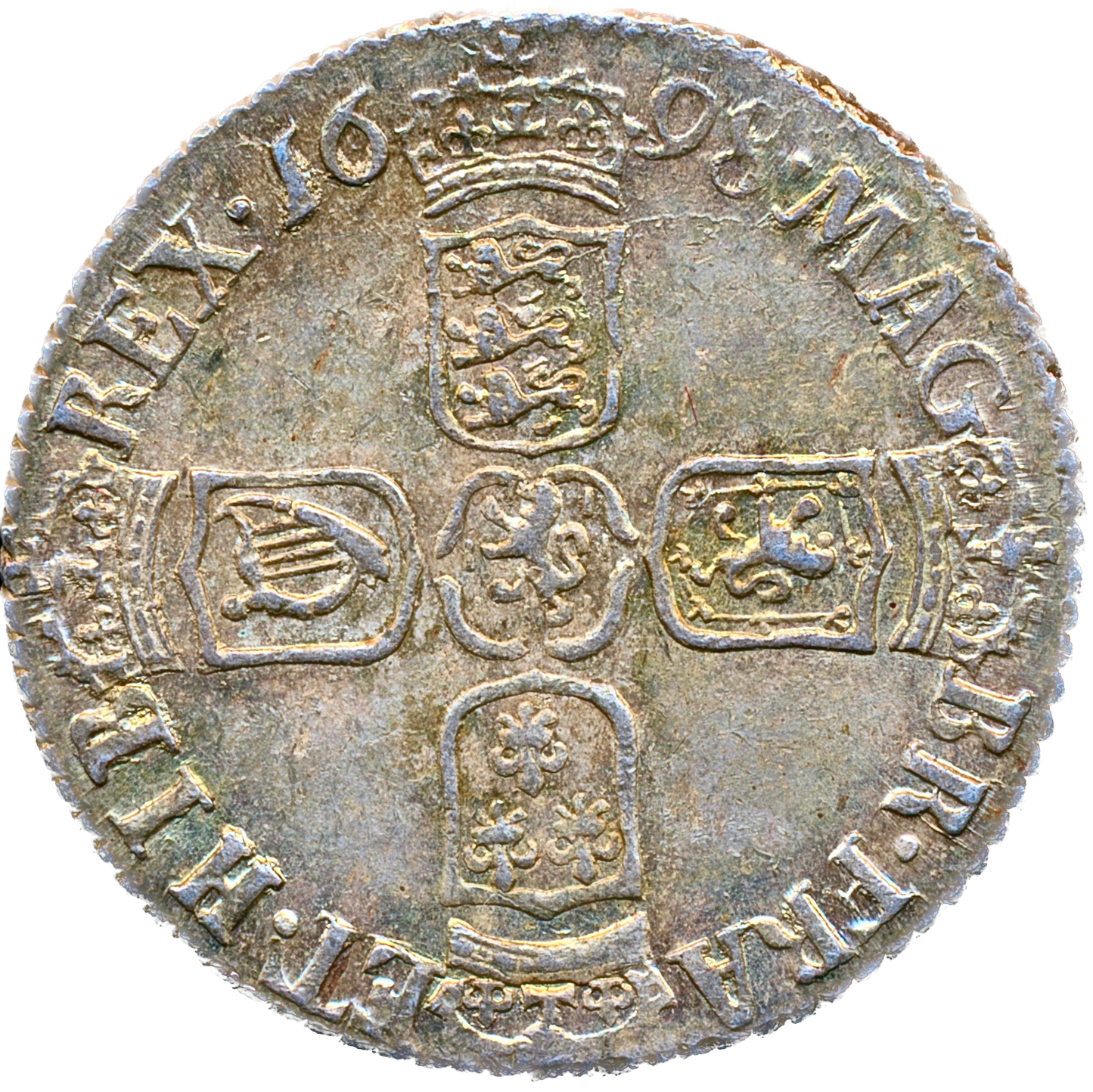 1698 Sixpence Third bust Plain in angles S3538 ESC 1243 UNC or near so