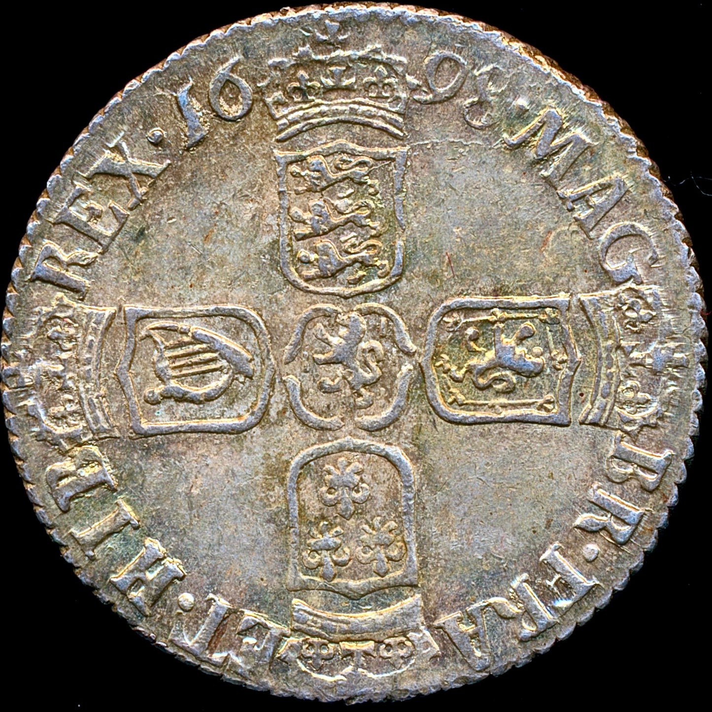 1698 Sixpence Third bust Plain in angles S3538 ESC 1243 UNC or near so