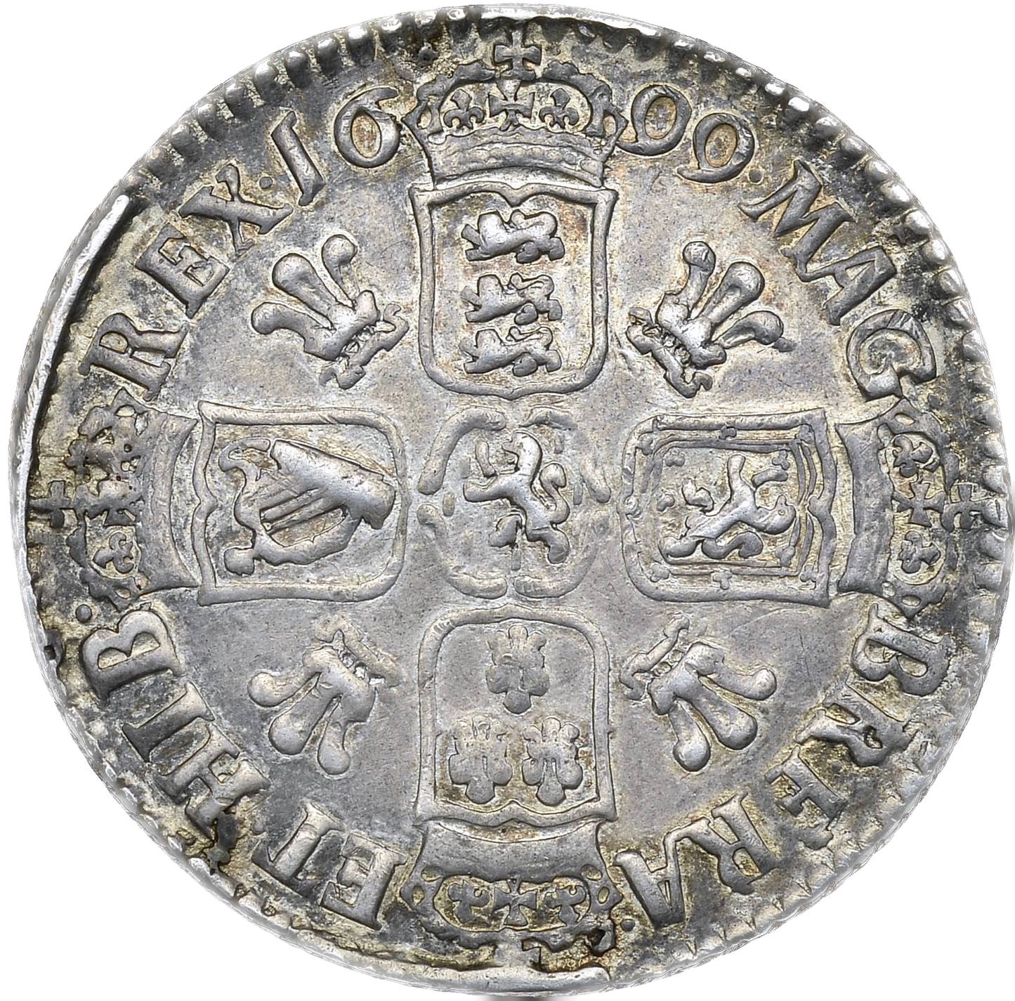 1699 Shilling Fifth bust 'High hair' S3517 ESC 1149 Very Rare (R2) NVF/VF