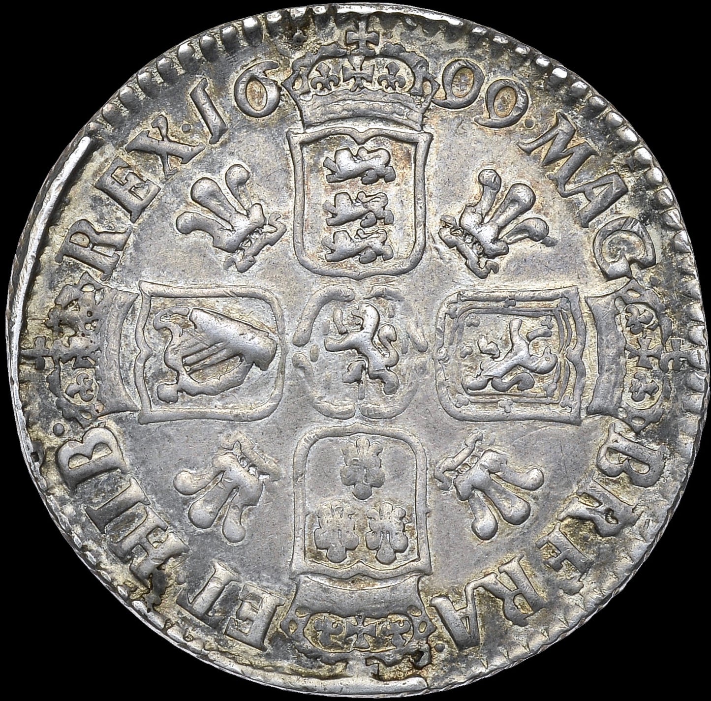 1699 Shilling Fifth bust 'High hair' S3517 ESC 1149 Very Rare (R2) NVF/VF