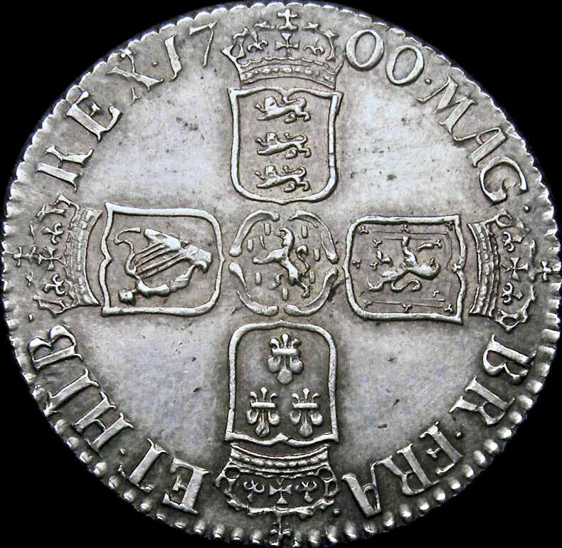 1700 Shilling Fifth bust ‘high hair’ Tall 00's S3516 ESC 1150 Scarce UNC LCGS78