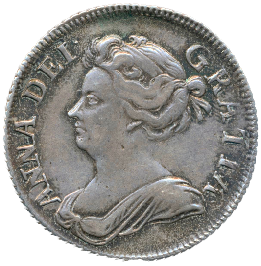 1707 Shilling Third bust Plumes in angles S3611 ESC 1396 Scarce VF