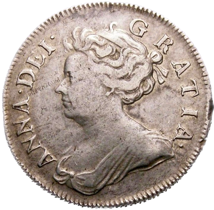 1708 Shilling S3613 ESC 1398 Second bust Roses and plumes Extremely rare (R3) AVF CGS 25