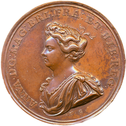 1709 Capture of Mons 48mm copper medal by Croker MI 362/202 E440