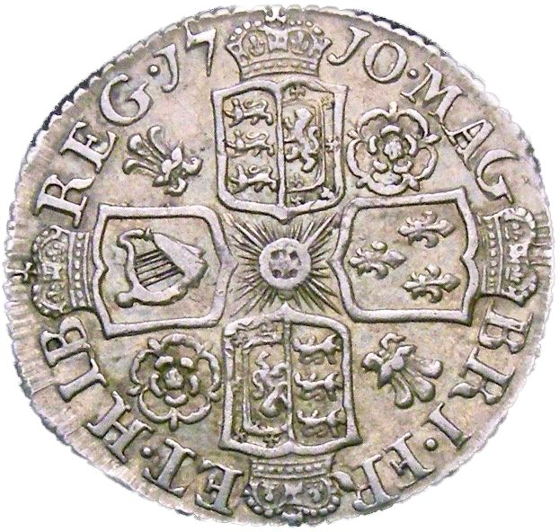 1710 Sixpence Roses and plumes S3624 ESC 1459 Very rare (R2) NEF