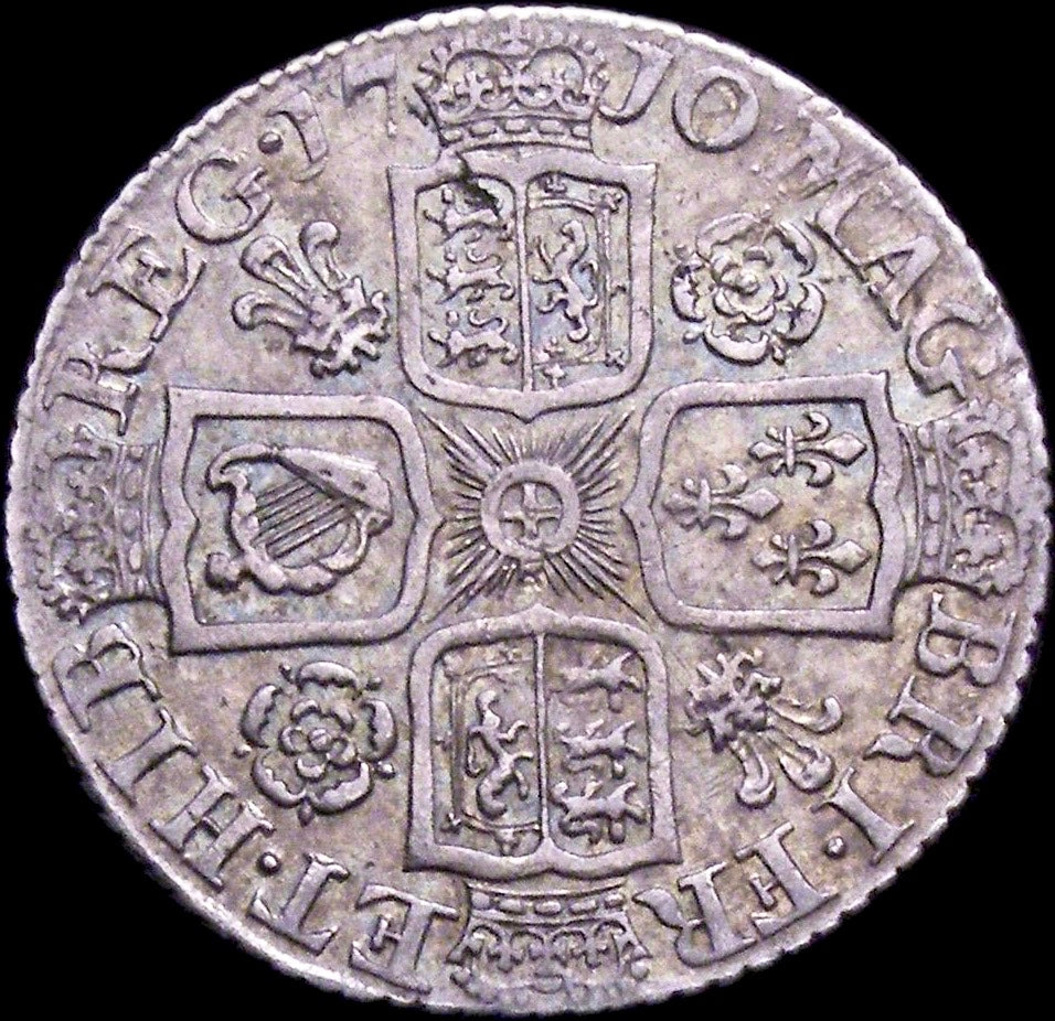 1710 Shilling Third bust Roses and plumes S3614 ESC 1403 VF/GVF