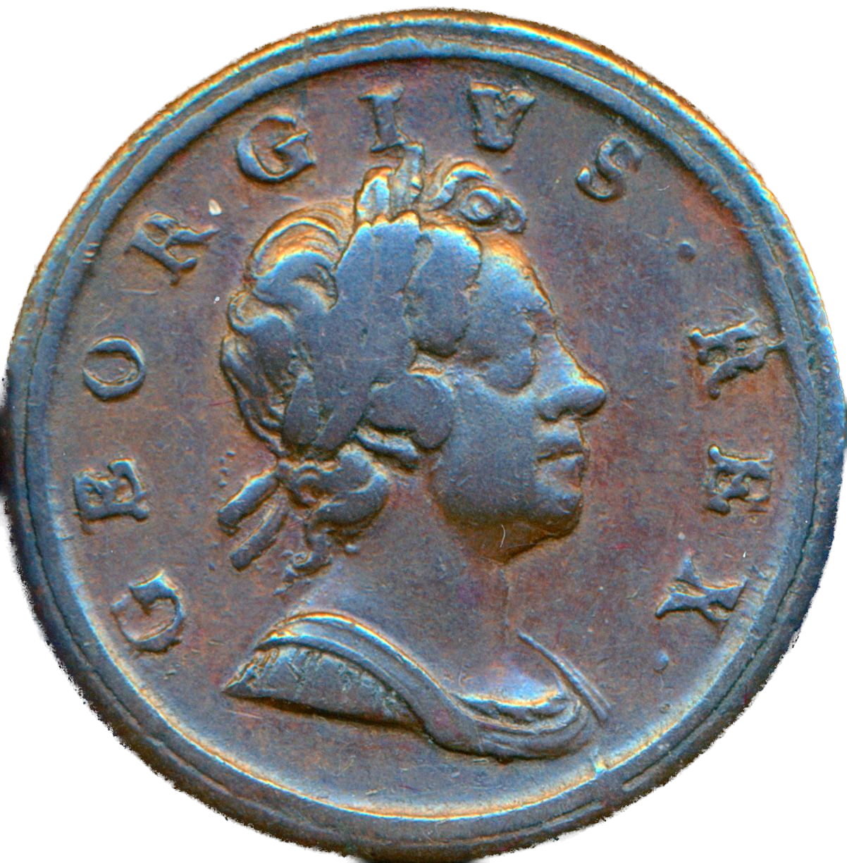 1717 Halfpenny S3659 BMC 768 VF