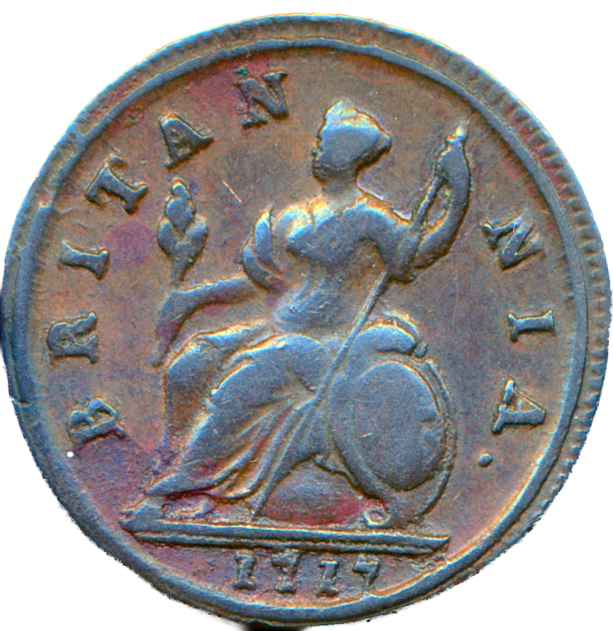 1717 Halfpenny S3659 BMC 768 VF