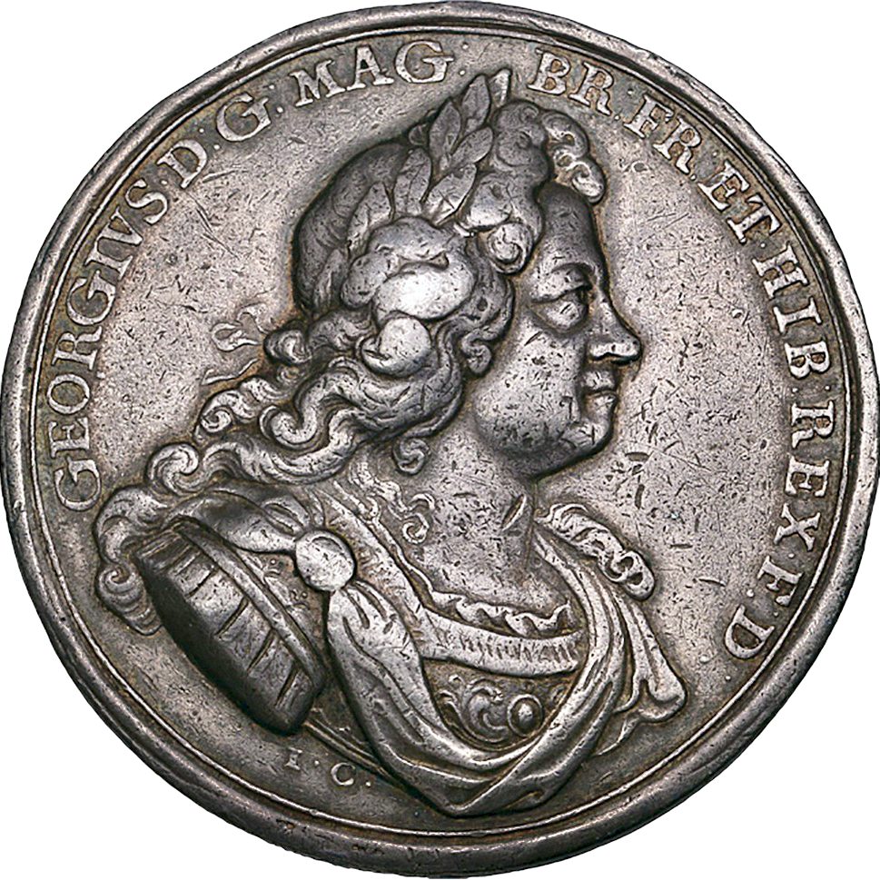 1718 George I Battle of Cape Passaro silver medal MI 439/42 E481 VF