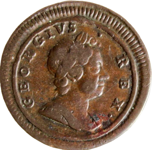 1719 Farthing S3662 BMC 812 Small lettering obverse NVF