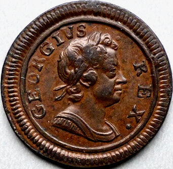 1719 Farthing S3662 BMC 807 Obverse large letters NEF