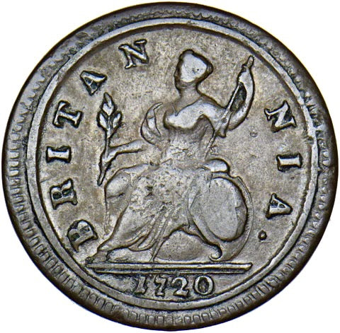 1720 Halfpenny S3660 BMC 795 GF