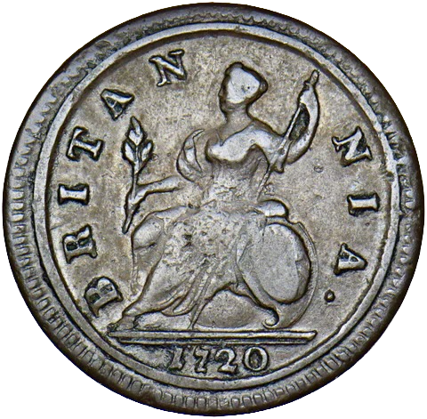 1720 Halfpenny S3660 BMC 795 GF