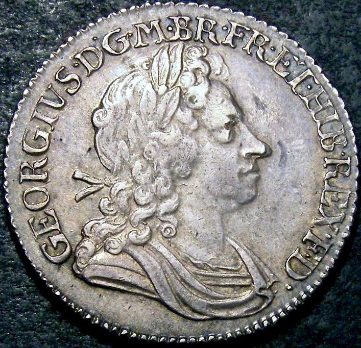 1720 Shilling First bust Plain in angles S3646 ESC 1572 GVF/NEF