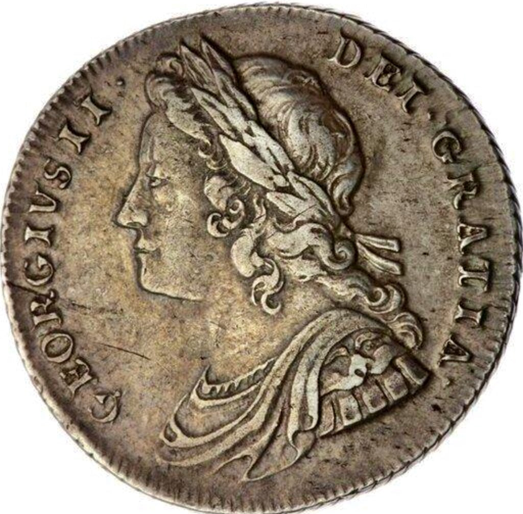 1728 Shilling Young head Plain in angles S3699 ESC 1698 Very rare (R2) GVF/NEF