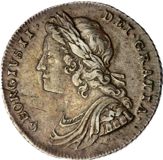 1728 Shilling Young head Plain in angles S3699 ESC 1698 Very rare (R2) GVF/NEF