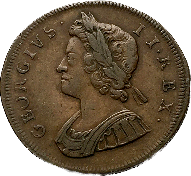 1730 Halfpenny S3717 BMC 836 Scarce NVF