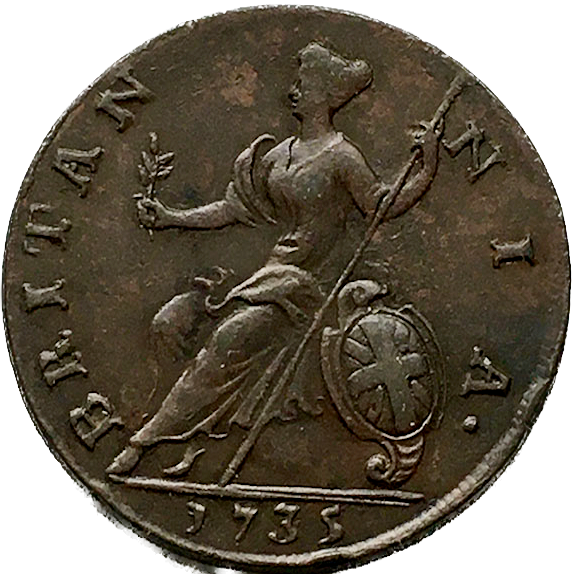 1735 Halfpenny S3717 BMC 849 NEF