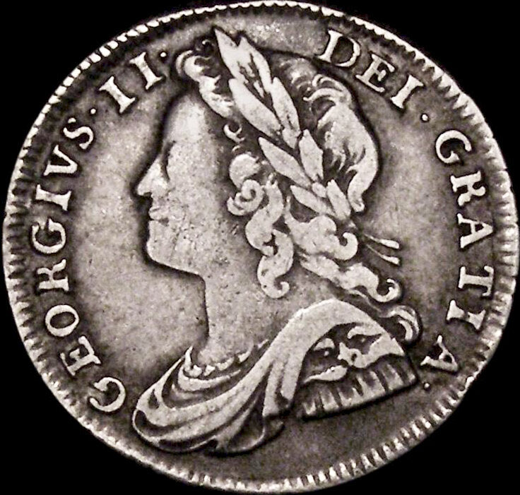 1735/4 Sixpence Young head Roses and plumes S3707 ESC 1746 Very rare (R3) GF