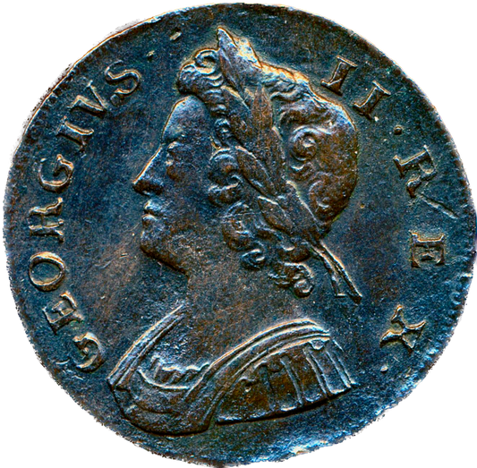 1738 Halfpenny S3717 BMC 852 VF