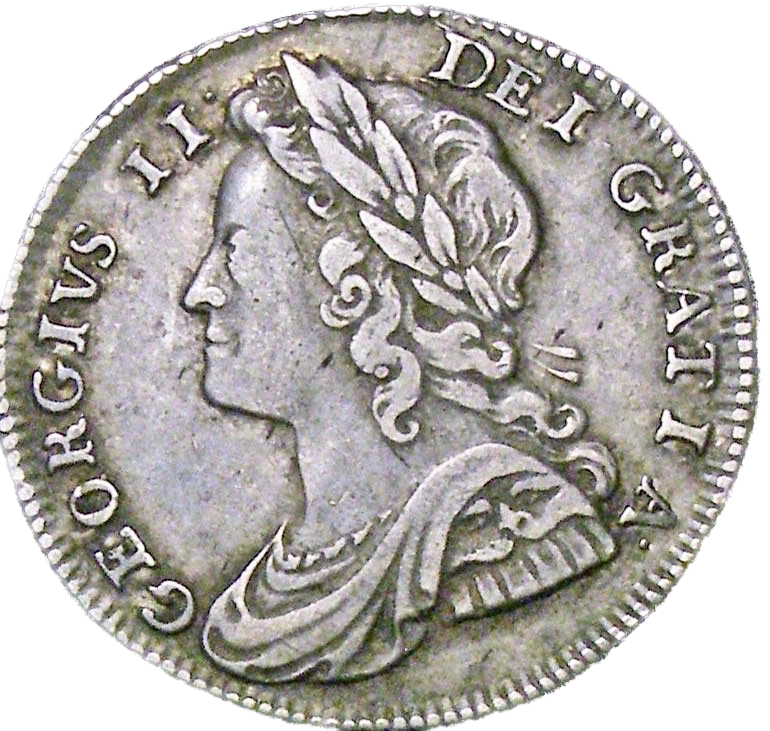 1739 Sixpence Young head Roses in angles O over R in GEORGIVS S3708 ESC 1750 Extremely rare (R3) VF