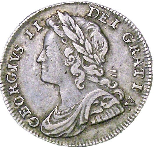 1739 Sixpence Young head Roses in angles O over R in GEORGIVS S3708 ESC 1750 Extremely rare (R3) VF