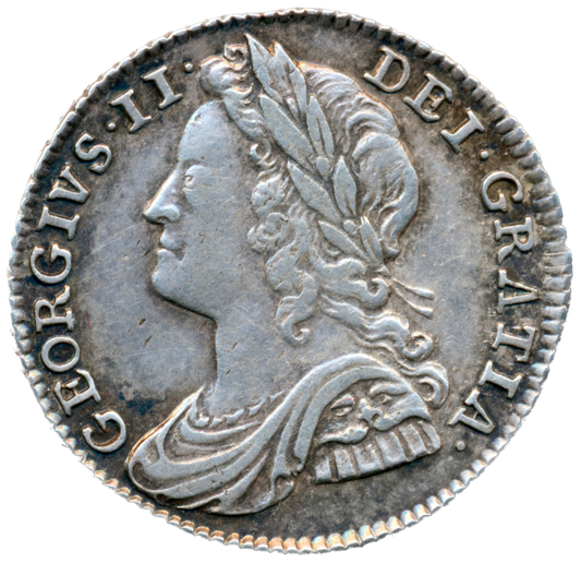 1741 Sixpence Young head Roses in angles S3708 ESC 1751 NEF/EF