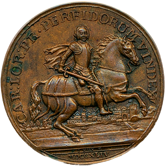 1744 Recapture of Prague 44mm copper medal MI 592/239