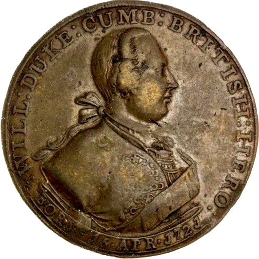 1746 Carlisle Recaptured, Jacobite Rebels Retreat to Scotland 34mm brass medal