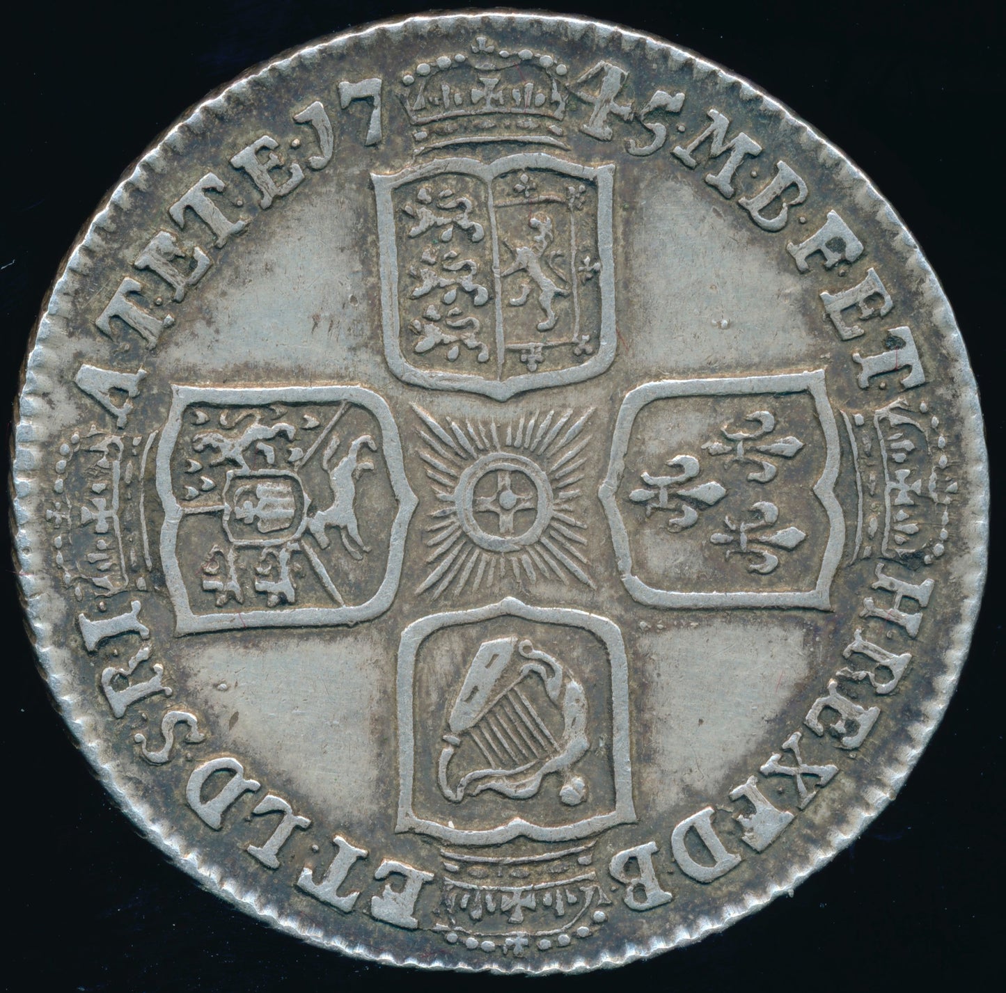 1745 LIMA Shilling Old head Roses in angles S3703 ESC 1724 NEF