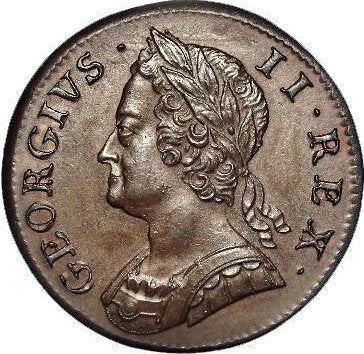 1749 Halfpenny S3719 BMC 879 UNC