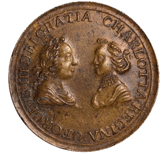 1762 Anniversary of Queen Charlotte's birthday copper medal BHM 75 NEF