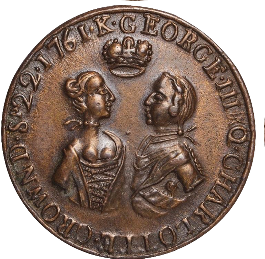 1761 Coronation copper medal BHM 40 NEF