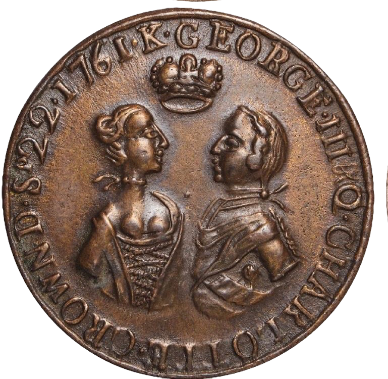 1761 Coronation copper medal BHM 40 NEF