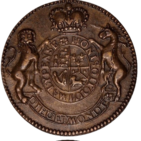 1761 Coronation copper medal BHM 51 NEF