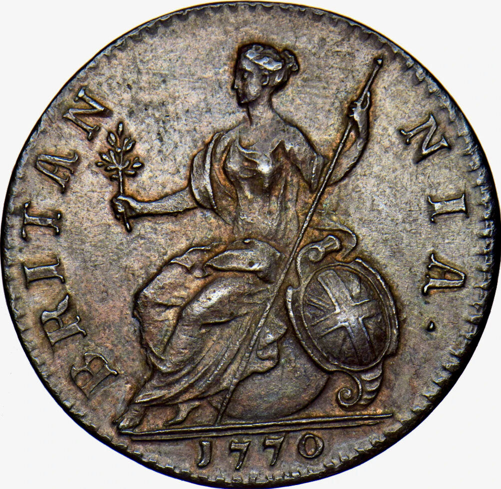 1770 Halfpenny S3774 BMC 893 AUNC