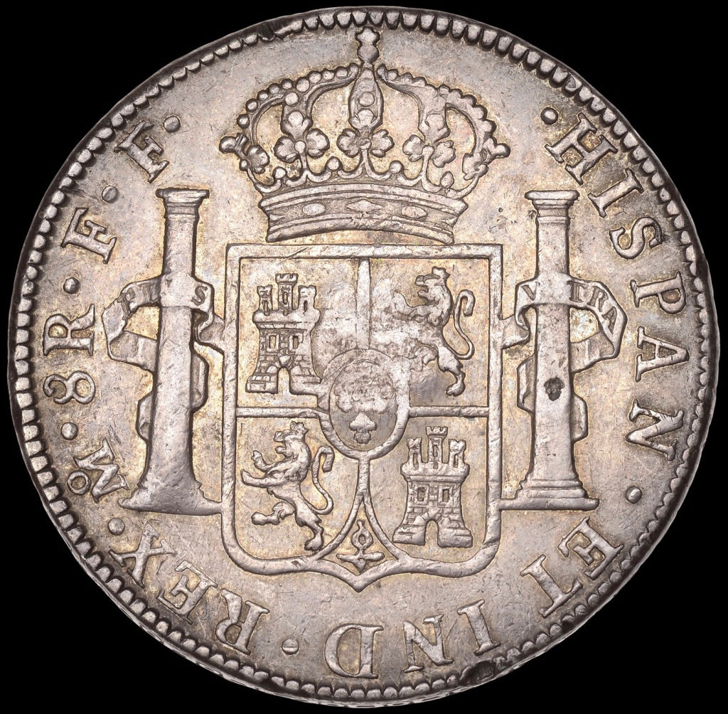 1779 Countermark dollar S3765A ESC 1852 Mexico City mint GVF