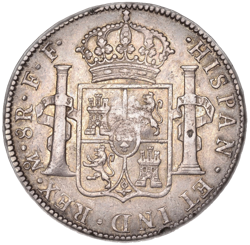 1779 Countermark dollar S3765A ESC 1852 Mexico City mint GVF