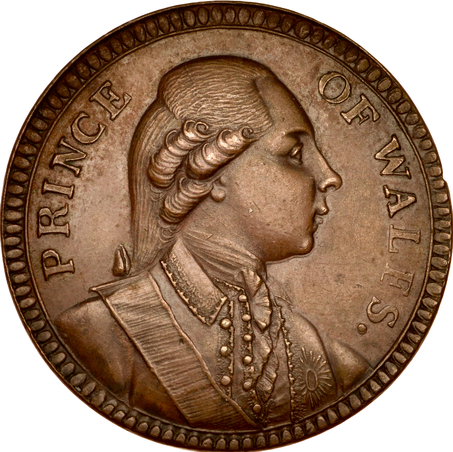 1783 Majority of Prince of Wales bronze medal BHM 250 Rare